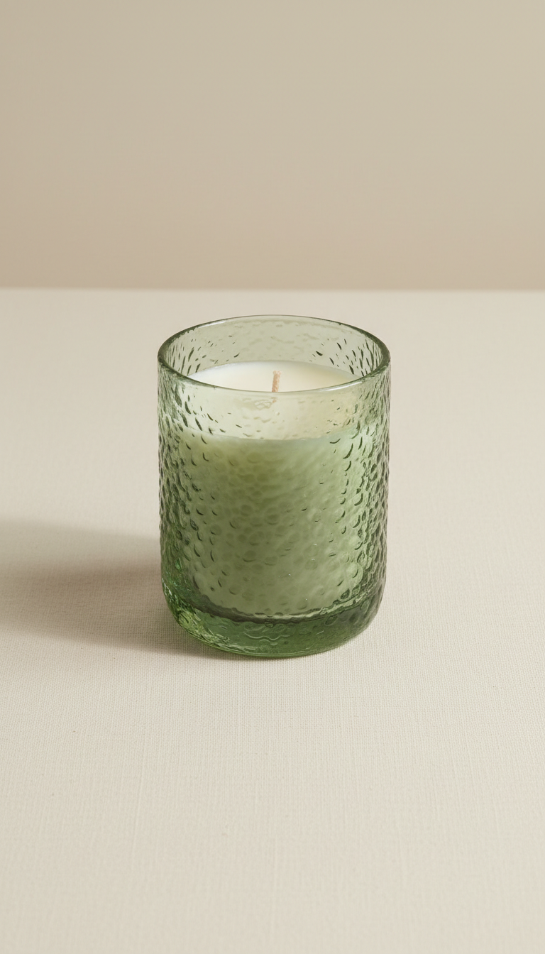 Olive Grove Candle in Sage Green Glass